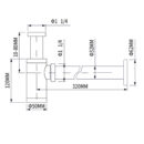 all copper in wall black drainer set, wall drain pipe, basin, wash basin, deodorant and anti blocking qp1001