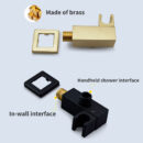 single function concealed brass square brushed gold shower set european style al2010