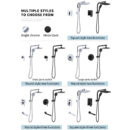 black copper concealed wall mounted rain shower set, hot and cold embedded box, square embedded faucet al2205