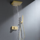 all copper concealed hot and cold shower set, embedded multi function outlet rain shower set al2512