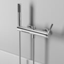 minimalist bathroom without top spray gray simple shower bathtub faucet hot and cold mixing valve zy2501
