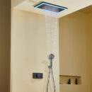 all copper atmosphere lamp shower set, multi mode water outlet, hot and cold canopy, ceiling flying rain waterfall shower al2509