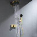 all copper household bathroom in wall shower, large top spray, multi function hot and cold outlet shower set al2511