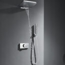 all copper concealed hot and cold shower set, embedded multi function outlet rain shower set al2512