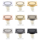 european style copper round rose gold anti blocking and deodorant sewer toilet universal invisible floor drain dl2203
