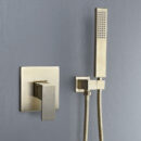 single function concealed brass square brushed gold shower set european style al2010