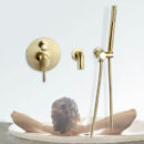 european style household bathroom in wall brass concealed simple luxury shower flower sprinkler hot and cold dual control set la1056