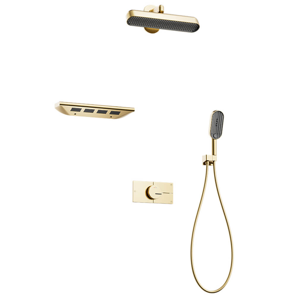 3 functions brushed gold