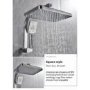 black copper concealed wall mounted rain shower set, hot and cold embedded box, square embedded faucet al2205