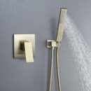 single function concealed brass square brushed gold shower set european style al2010