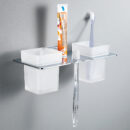 wall mounted chrome double layer towel rack bathroom solid household simple bathroom pendant bathroom set gj2003