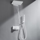 all copper concealed hot and cold shower set, embedded multi function outlet rain shower set al2512