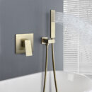 single function concealed brass square brushed gold shower set european style al2010