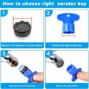 28 pcs faucet cache aerators with 5 pcs faucet aerator key cache aerators replacement inserts for sink m16.5 18.5 21.5 24 mm for bathroom or kitchen
