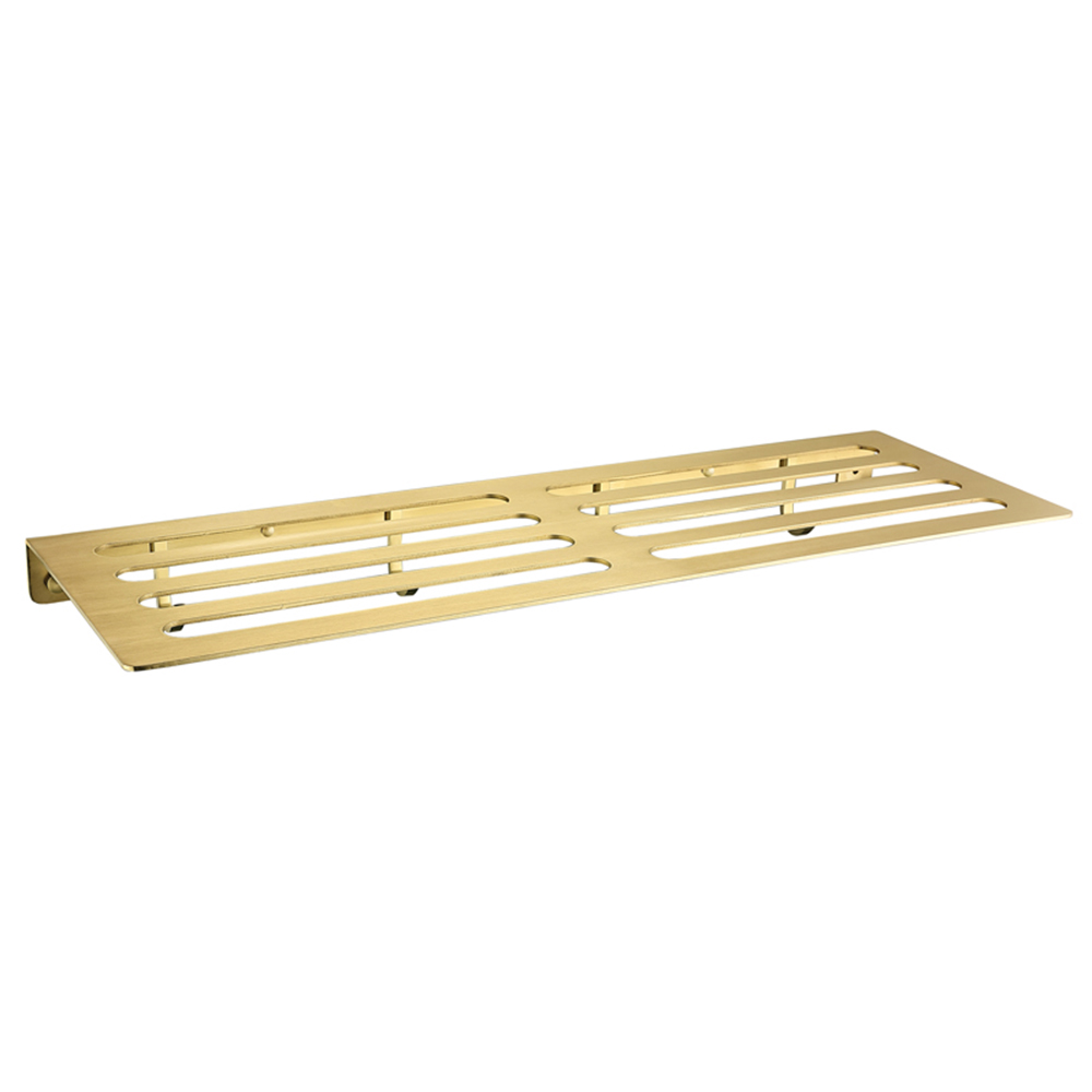 Brushed gold bath towel rack
