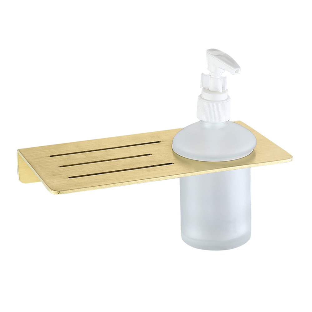 Brushed gold soap bottle