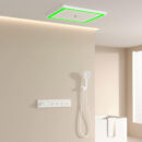luxury rainwater stainless steel shower mixer set bathroom thermostatic waterfall smart shower set alg103
