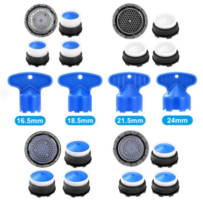 28 pcs faucet cache aerators with 5 pcs faucet aerator key cache aerators replacement inserts for sink m16.5 18.5 21.5 24 mm for bathroom or kitchen