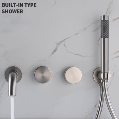all copper concealed bathtub faucet in wall cylinder side faucet shower concealed household shower set al2311