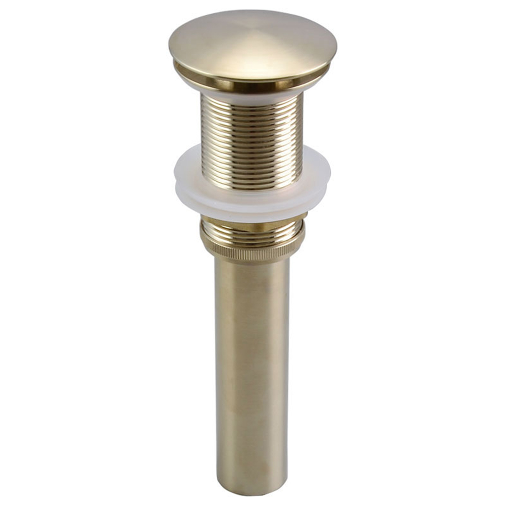Brushed gold drainer without overflow