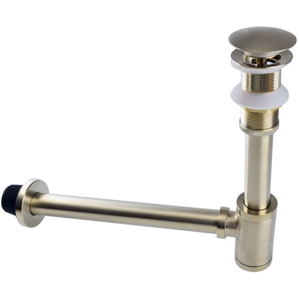 Brushed gold without overflow drain + wall row
