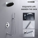 all copper concealed shower set, hotel bathroom, toilet, built in bathroom, black shower, al2315