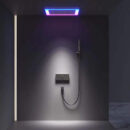 luxury rainwater stainless steel shower mixer set bathroom thermostatic waterfall smart shower set alg103