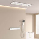 bathroom black shower head rain waterfall shower set 36*12 inch constant temperature smart shower mixer setalg104
