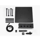 high quality embedded ceiling led matte black shower mixer rain spray 304 sus constant temperature 500*500mm bathroom shower set alg105