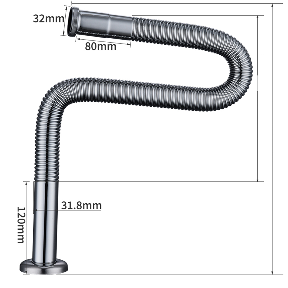 Telescopic downpipe (chrome color)