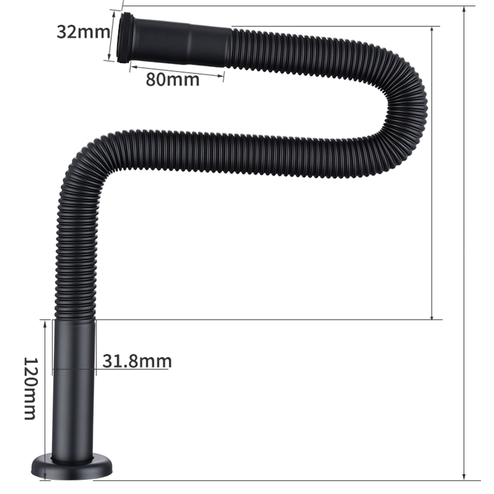 Telescopic downpipe (black)