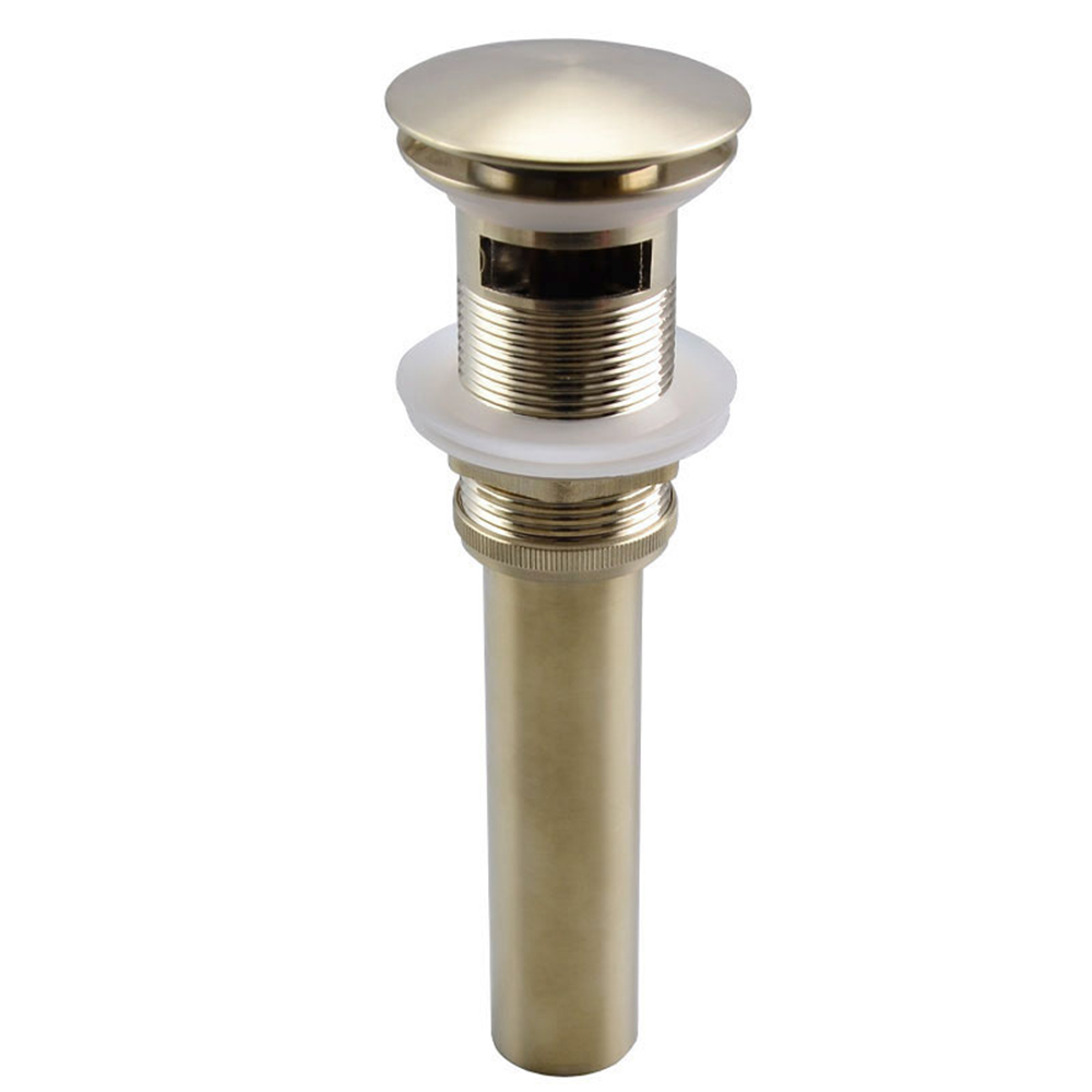 Brushed gold belt overflow outlet drainer