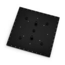 high quality embedded ceiling led matte black shower mixer rain spray 304 sus constant temperature 500*500mm bathroom shower set alg105