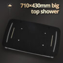 710*430 mm ceiling concealed mounted waterfall rainfall mist water column led shower set thermostatic matte black shower