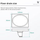 all copper gun gray square toilet toilet sewer bathroom drain invisible deodorant floor drain dl2201