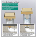 european style all copper golden bathroom household sewer quick drainage, anti blocking and deodorant invisible floor drain dl2202