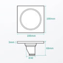 european style copper round rose gold anti blocking and deodorant sewer toilet universal invisible floor drain dl2203