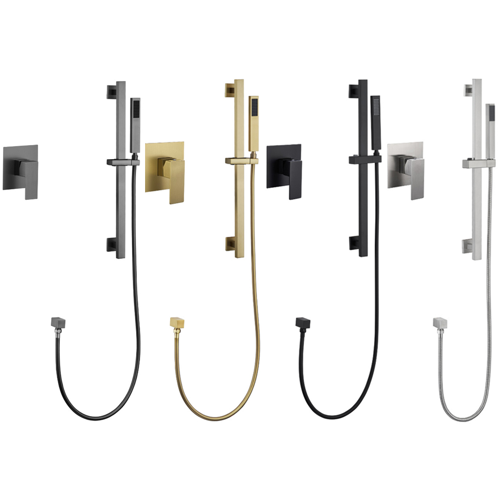 304 stainless steel concealed embedded shower hot and cold handheld shower toilet shower faucetAA102