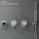 in wall hot and cold bathtub faucet concealed cylinder side hotel bathroom shower set al2312