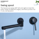 concealed bathtub shower faucet brass embedded in the wall golden cylinder side split hot and cold shower set al3007