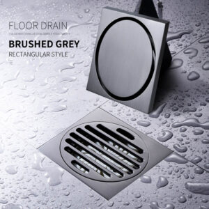 Brass gray square toilet toilet sewer bathroom drain invisible deodorant floor drain DL2201
