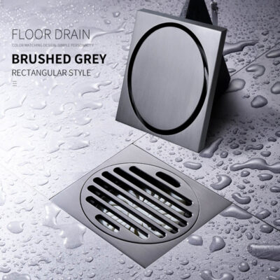 all copper gun gray square toilet toilet sewer bathroom drain invisible deodorant floor drain dl2201