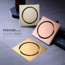 european style copper round rose gold anti blocking and deodorant sewer toilet universal invisible floor drain dl2203