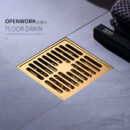 brass black anti blocking and deodorant household sewer toilet toilet universal gun ash invisible floor drain dl2205