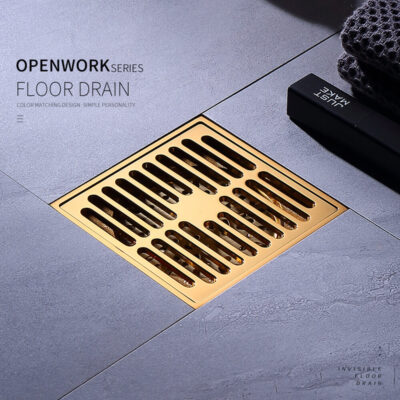 brass black anti blocking and deodorant household sewer toilet toilet universal gun ash invisible floor drain dl2205