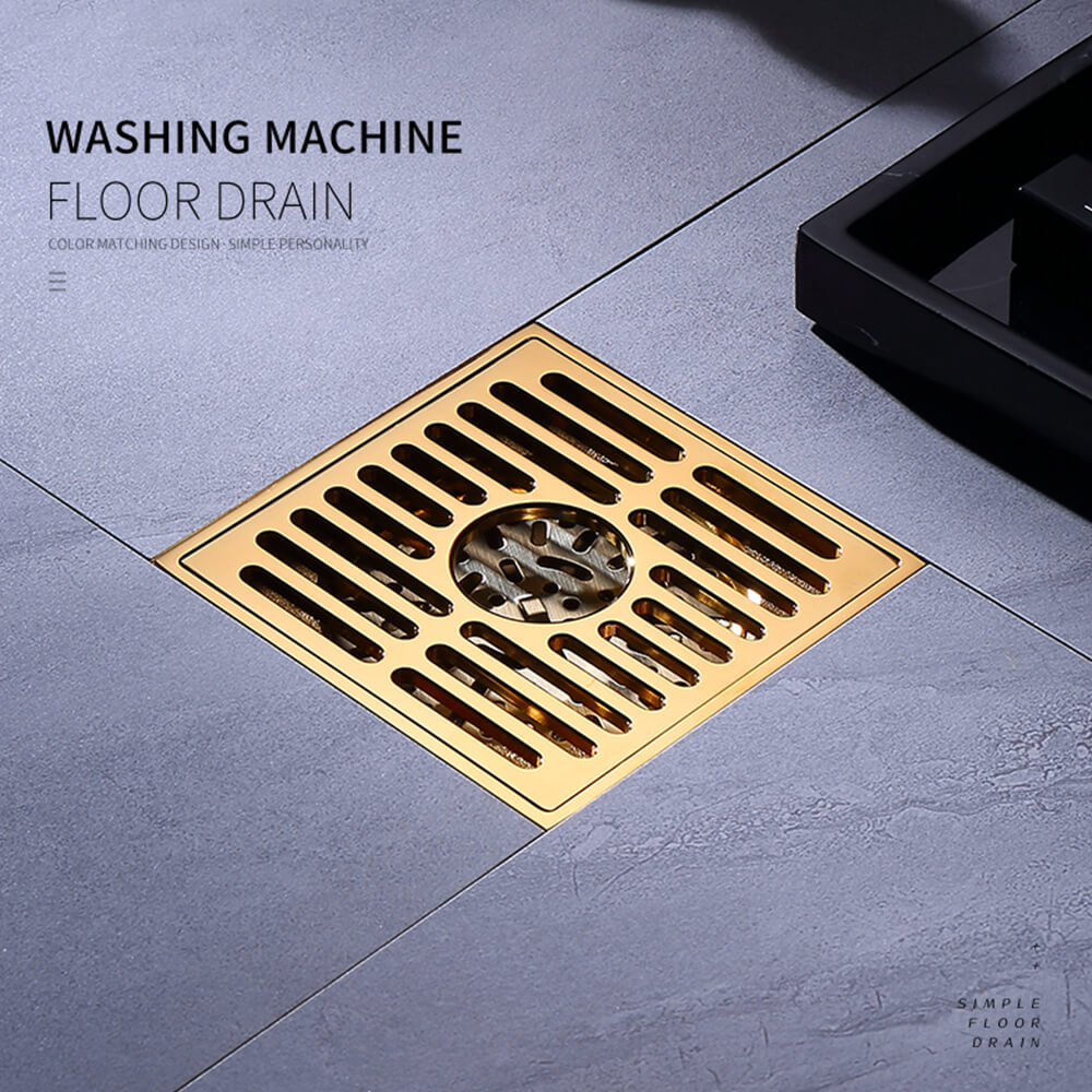 Brass bathroom anti-blocking washing machine floor drain household toilet sewer insect-proof shower room floor drain DL2206