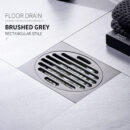 all copper gun gray square toilet toilet sewer bathroom drain invisible deodorant floor drain dl2201