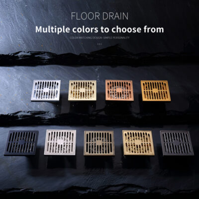 brass black anti blocking and deodorant household sewer toilet toilet universal gun ash invisible floor drain dl2205