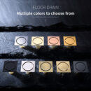 european style copper round rose gold anti blocking and deodorant sewer toilet universal invisible floor drain dl2203