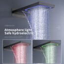 in wall thermostatic concealed shower set full copper hot and cold flying rain waterfall hidden shower luminous top spray al2402